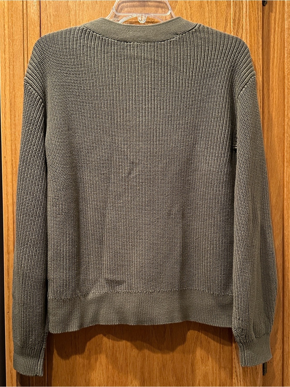 NWT Talbots Olive Green V-Neck Button Front Pima Cotton Knit Cardigan Size XS - Picture 3 of 8